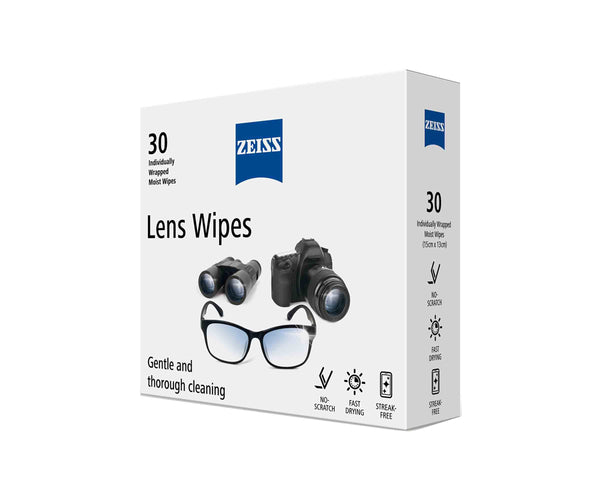 Lens cleaning wipes