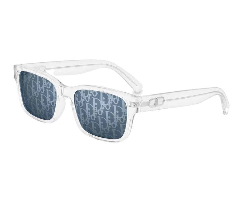 Dior CD Link S1U 54mm Mirrored Logo Sunglasses Crystal