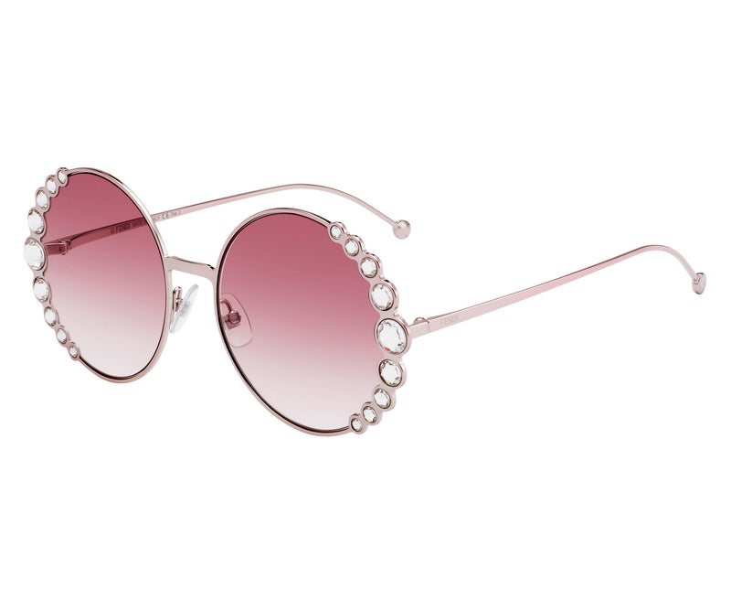 Fendi round sale sunglasses with crystals