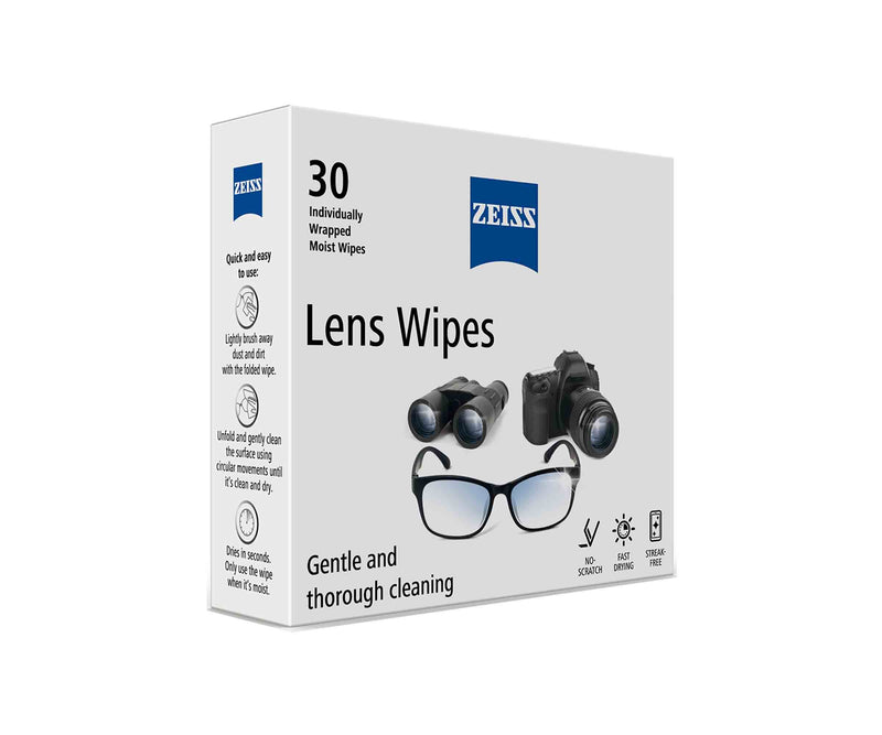 Lens cleaning wipes